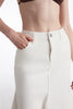 SILIA DENIM SKIRT WHITE