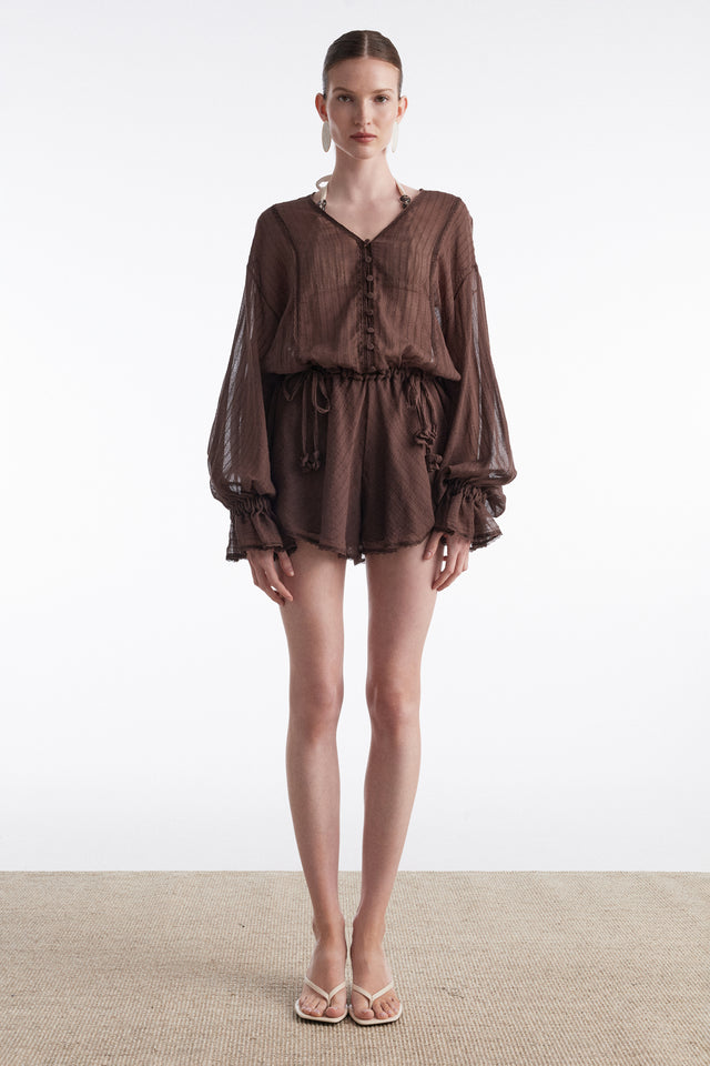 HAN PLAYSUIT BROWN
