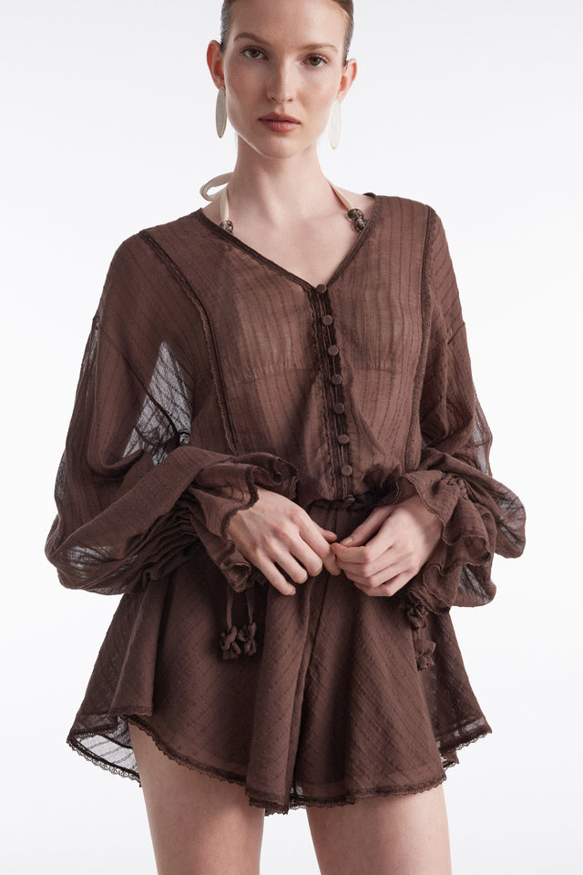 HAN PLAYSUIT BROWN