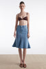SILIA DENIM SKIRT BLUE