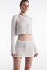 VOYAGE KNITTED CROP TOP WHITE