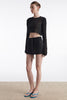 VOYAGE KNITTED CROP TOP BLACK