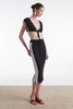 VOYAGE KNITTED MIDI SKIRT B&W