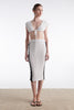 VOYAGE KNITTED MIDI SKIRT W&B