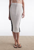 VOYAGE KNITTED MIDI SKIRT W&B