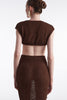 VOYAGE KNITTED TOP BROWN