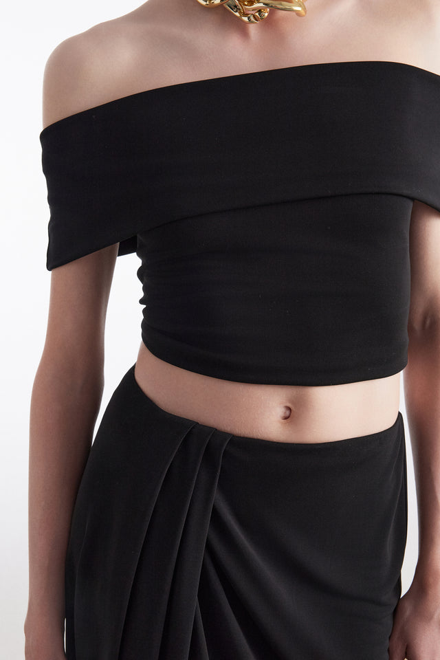 ARIA MIDI SKIRT BLACK