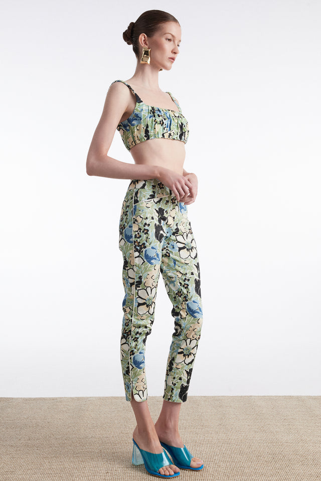 ALICE TROUSERS FLORAL BLUE
