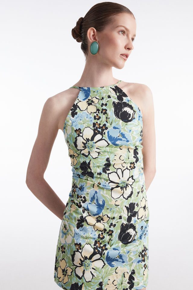 ALICE DRESS MINI FLORAL BLUE