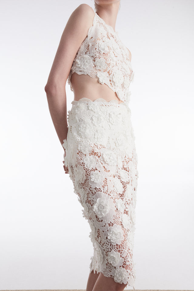 CHARLOTTE MIDI SKIRT WHITE