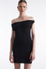 FINE LINE KNITTED MINI DRESS BLACK