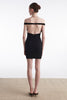 FINE LINE KNITTED MINI DRESS BLACK