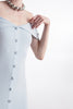 FINE LINE KNITTED DRESS MIDI CIEL