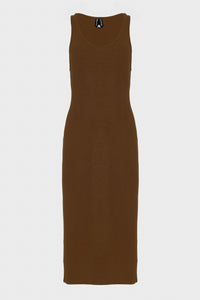 WHITNEY SLEEVELESS DRESS BROWN