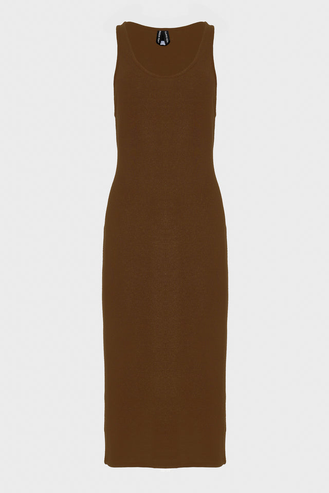 WHITNEY SLEEVELESS DRESS BROWN
