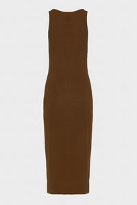 WHITNEY SLEEVELESS DRESS BROWN