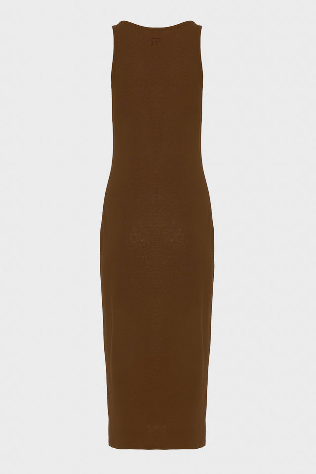 WHITNEY SLEEVELESS DRESS BROWN