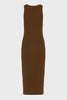 WHITNEY SLEEVELESS DRESS BROWN
