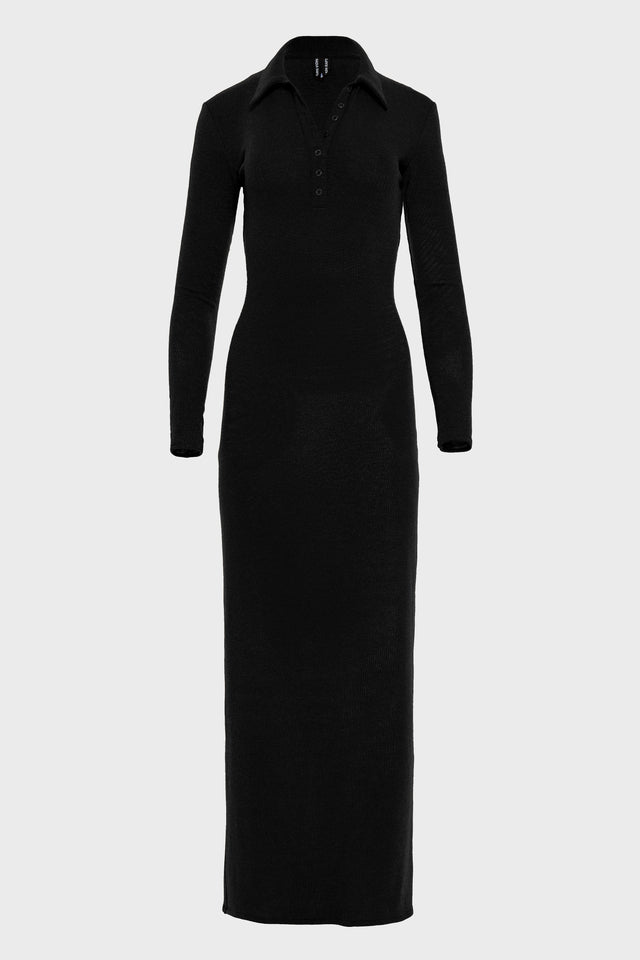 WHITNEY LONG SLEEVE MAXI DRESS BLACK