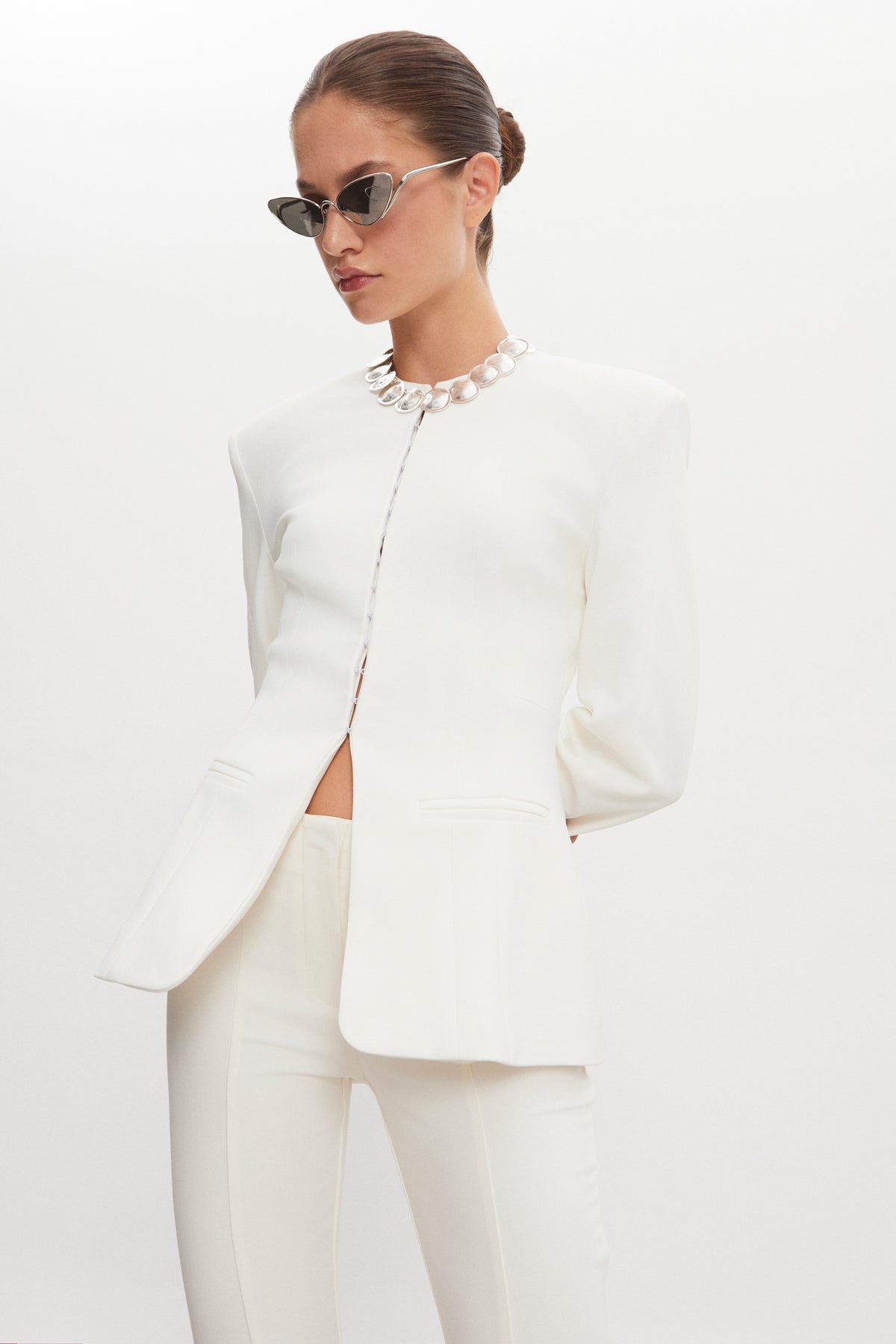 HOURGLASS BLAZER OFF WHITE