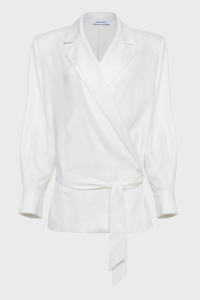 LETICIA BLAZER DRESS WHITE