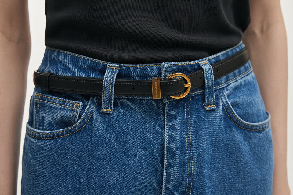 ROCKY LEATHER BELT BLACK