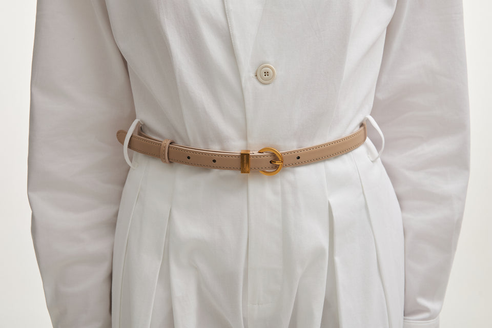 ROCKY LEATHER BELT BEIGE