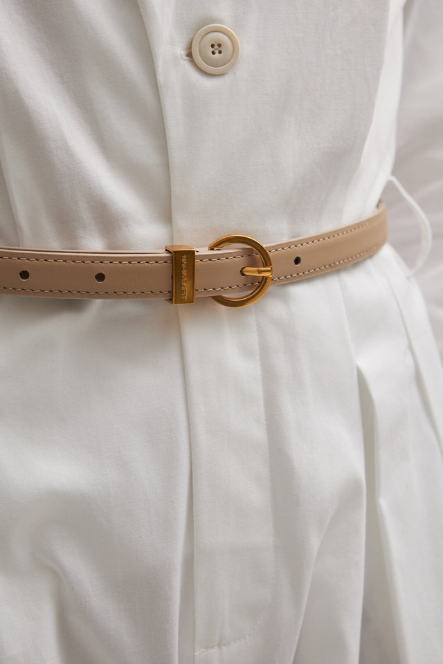 ROCKY LEATHER BELT BEIGE