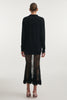 LAUREN KNITTED LONG BLOUSE BLACK