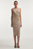 MUSE MIDI DRESS GREIGE