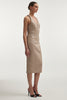 MUSE MIDI DRESS GREIGE