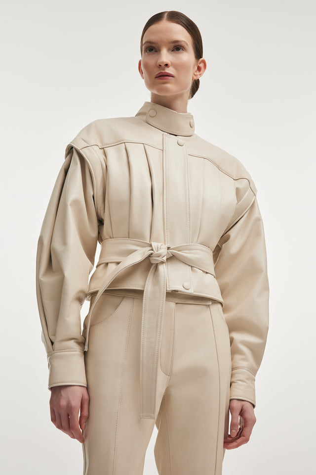 TEMPEST LEATHER JACKET WHITE