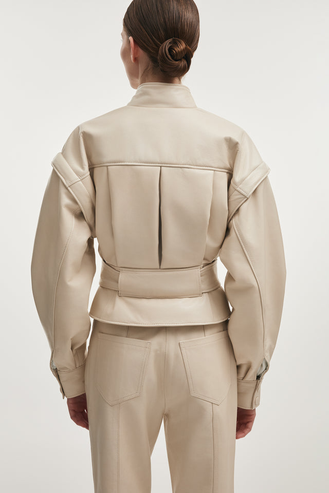 TEMPEST LEATHER JACKET WHITE