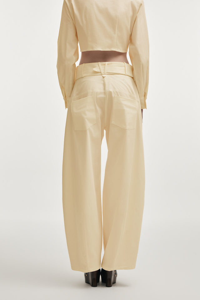 PURE BARREL TROUSERS BUTTER YELLOW