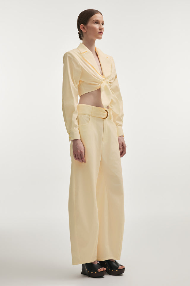 PURE BARREL TROUSERS BUTTER YELLOW