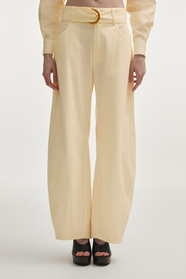 PURE BARREL TROUSERS BUTTER YELLOW