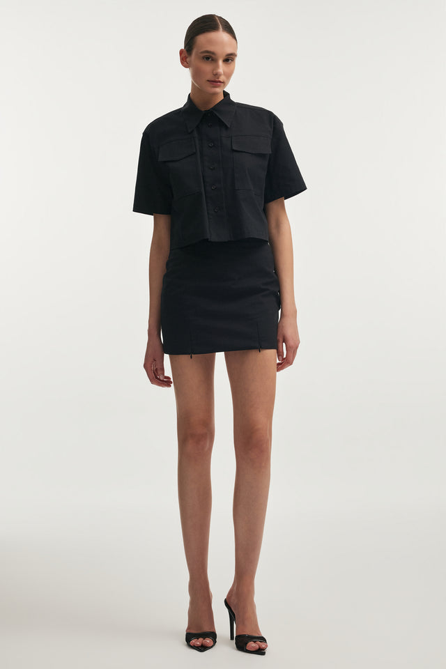 STILL LIFE MINI SKIRT BLACK
