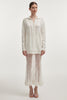 LAUREN KNITTED LONG BLOUSE WHITE