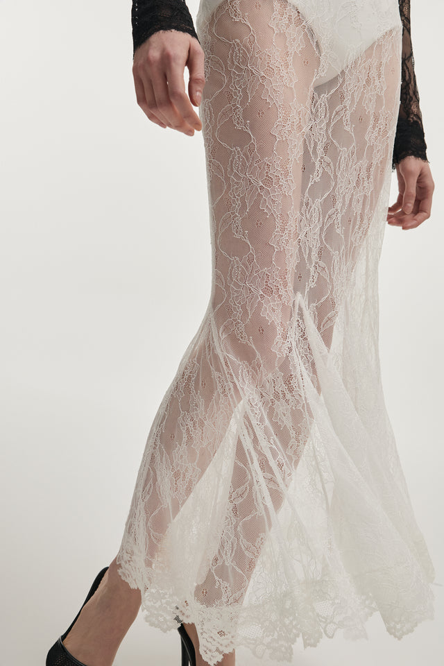VEIL MAXI SKIRT WHITE