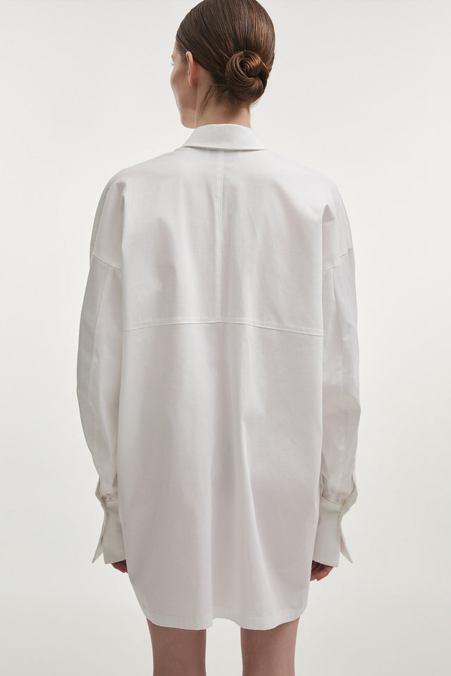 STILL LIFE SHIRT DRESS WHITE