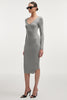 ANASA DRESS GREY