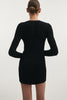 FEMME KNITTED MINI DRESS BLACK