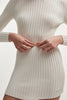 FEMME KNITTED MINI DRESS WHITE