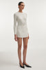 FEMME KNITTED MINI DRESS WHITE