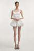 HIBISCUS BUBBLE MINI DRESS WHITE
