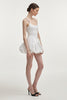 HIBISCUS BUBBLE MINI DRESS WHITE