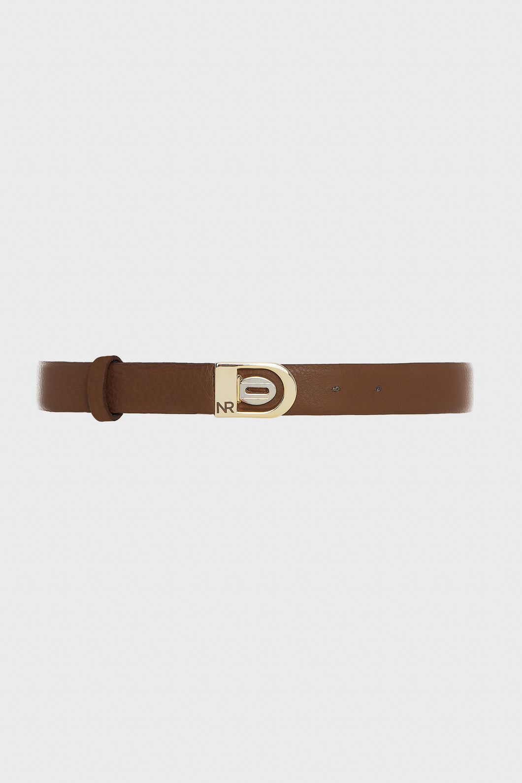 REI LEATHER BELT DOUBLE SIDED M/W BROWN
