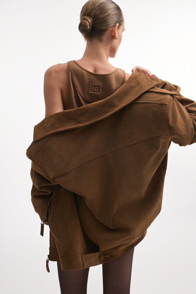 GUARDIAN LEATHER JACKET BROWN
