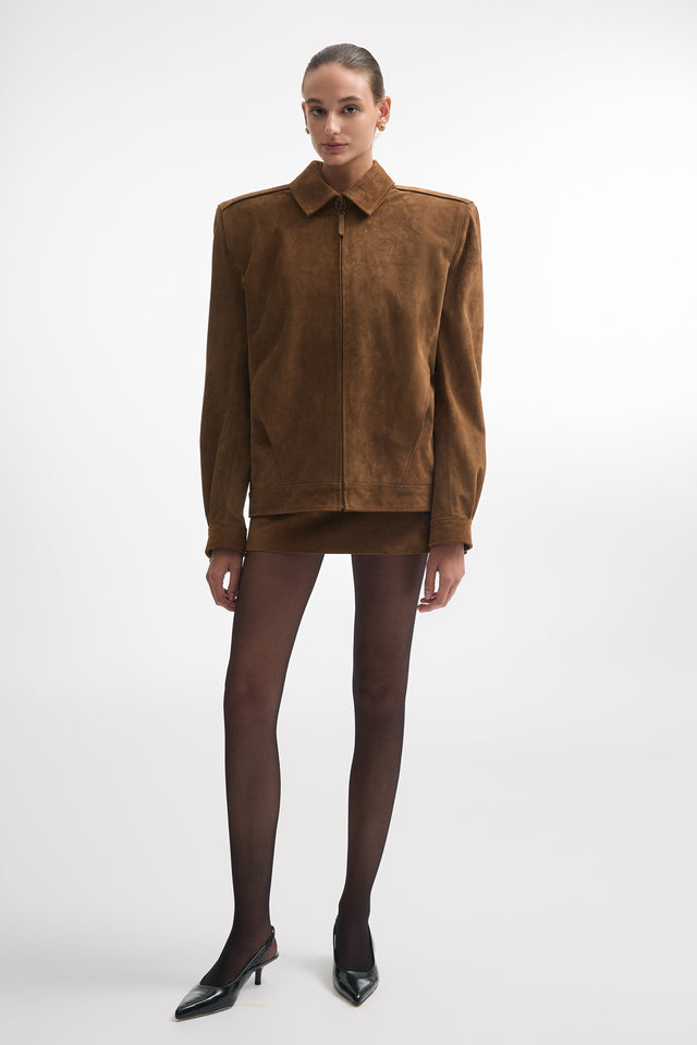 GUARDIAN LEATHER JACKET BROWN