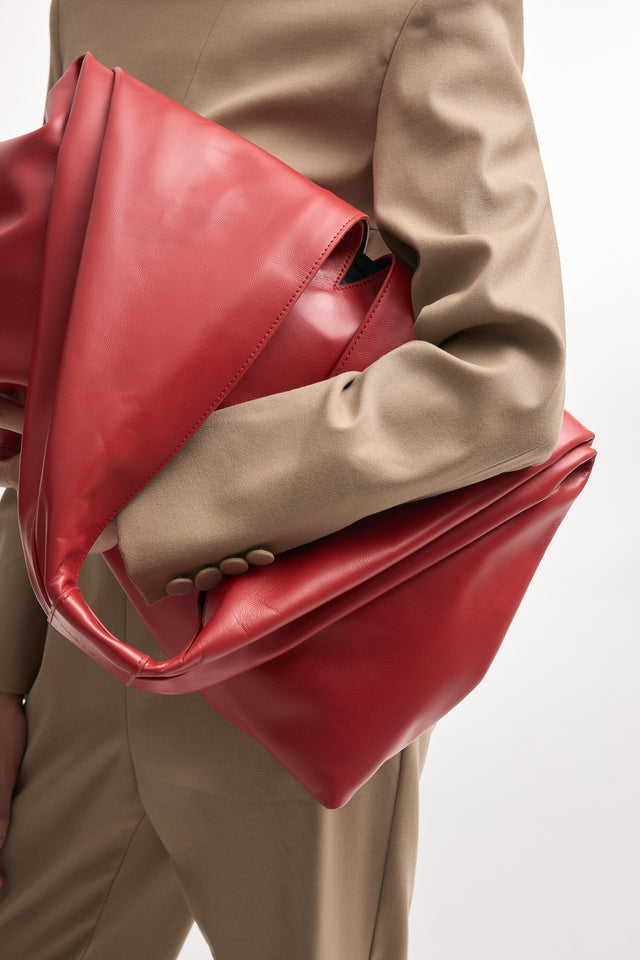 SIN LEATHER BAG RED